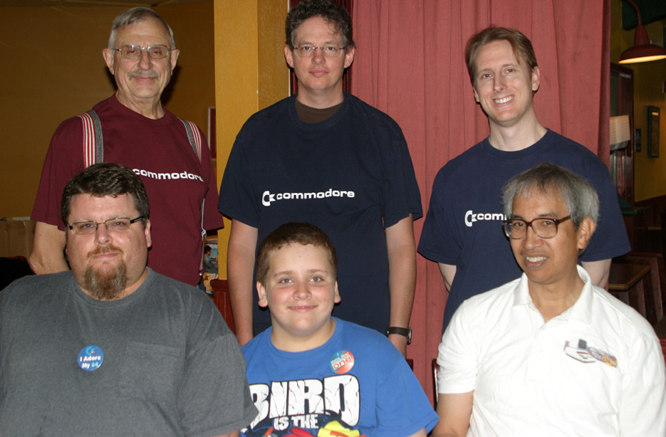 The local regulars, April 2013: from back, Dick Estel, Roger Van Pelt, Brad Strait, Louis Mazzei, Vincent Mazzei, Robert Bernardo 