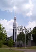 Full size Saturn rocket replica