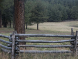 Meadow and fence at Jacob Lake