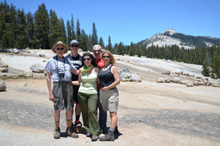 Our hiking crew: Dick, Mikie, Jennifer, Wes and Teri