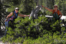 Jennifer and Teri at the Chupacabra Tree