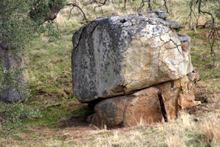 Split boulder at Hensley Reservoir, Madera County, CA