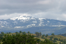 Snow on Deadwood Mountain from Hensley