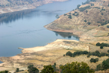 Pine Flat reservoir from above Sky Ranch Road