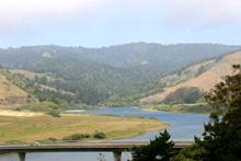 Highway 1 bridge over Russian River at Jenner