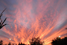 Sunset from Clovis & Herndon, October 12, 2012