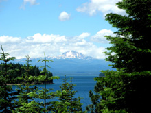 Lake Alamanor and Lassen from CA Highway 147