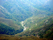 The Kaweah Canyon and trail from Buckeye Flat