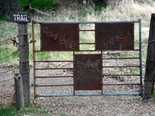 A unique trail entrance
