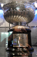 The original Stanley Cup, first awarded in 1893