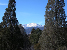 Framed view of the peak