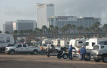 Camping area with Laughlin in the background