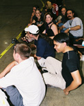 Some of the CommVEx attendees at the Roller Derby