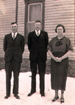 Frank, Bob & Mabel Estel in   Ohio, December 1934