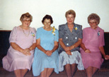 The sisters about 1988: Vivian, Hazel, June, Lnora