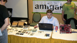 Chris behind the AmigaKit table