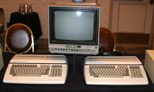 Commodore B128 on the left and a Commodore P500 (North American version)