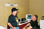 Louis Dituri of the Computer Connection (left) and Steve Solie of the Amiga Users of Calgary (note the AmigaOne)