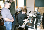 Gene Woods observes Stephen Jones playing music