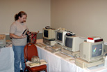 Justin Pope and some of his Amiga equipment
