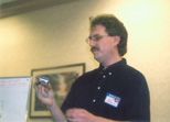 Jim Brain with the uIEC (CompactFlash-to-IEC adapter)