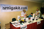 The AmigaKit table at a calm period