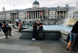 Robert Bernardo and Selwyn in Trafalgar Square