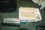 The FCUG table had this SX-64 for sale and Ed Hart's C128 for sale
