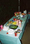 One of the food tables (the other had pizza)