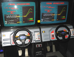 Cockpit of racing game