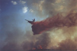 Fire retardant drop on the Butte County fire, July, 1999