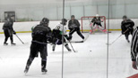 Mikie races to the puck vs. Arizona