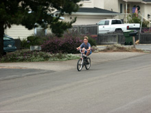Mikie biking in Morro Bay