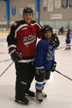 Tim & Mikie at the Parents/Kids Hockey Game, April 2007