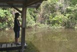 Mikie fishing in the bayou