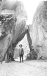 Arch Rock (west entrance to Yosemite) before opening was enlarged to allow passage of vehicles