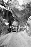 One of the first cars through Arch Rock, Highway 140 entrance to Yosemite