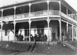 Schlageter Hotel building, 5th and Highway 140 