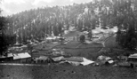 View of south end of town, from hills east of town