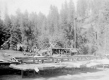 End of greenchain, June 1941; big log on the carriage in the background