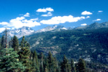 Looking into the north fork, with the Minarets above
