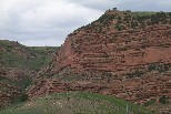 Sedimentary rock east of Salt Lake on Interstate 80