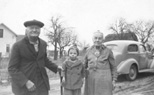 Dick Estel with great grandparents K.K. & Tillie Watkins March 2, 1941